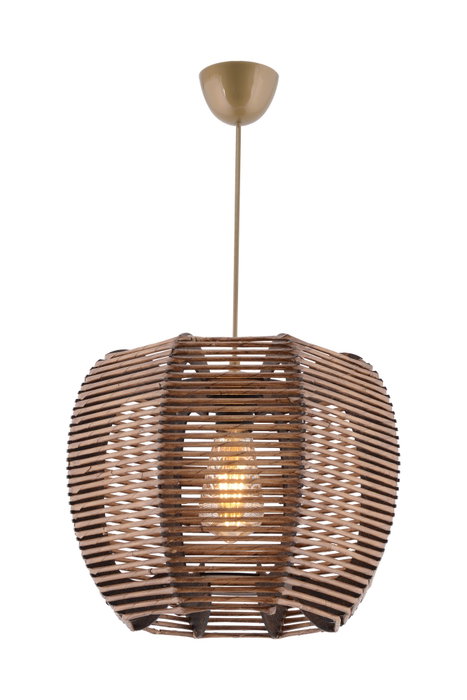 Opviq Lámpara de Techo Neta de Madera Marrón